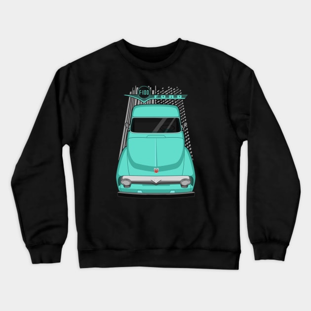 Ford F100 2nd gen - Sea Sprite Green Crewneck Sweatshirt by V8social